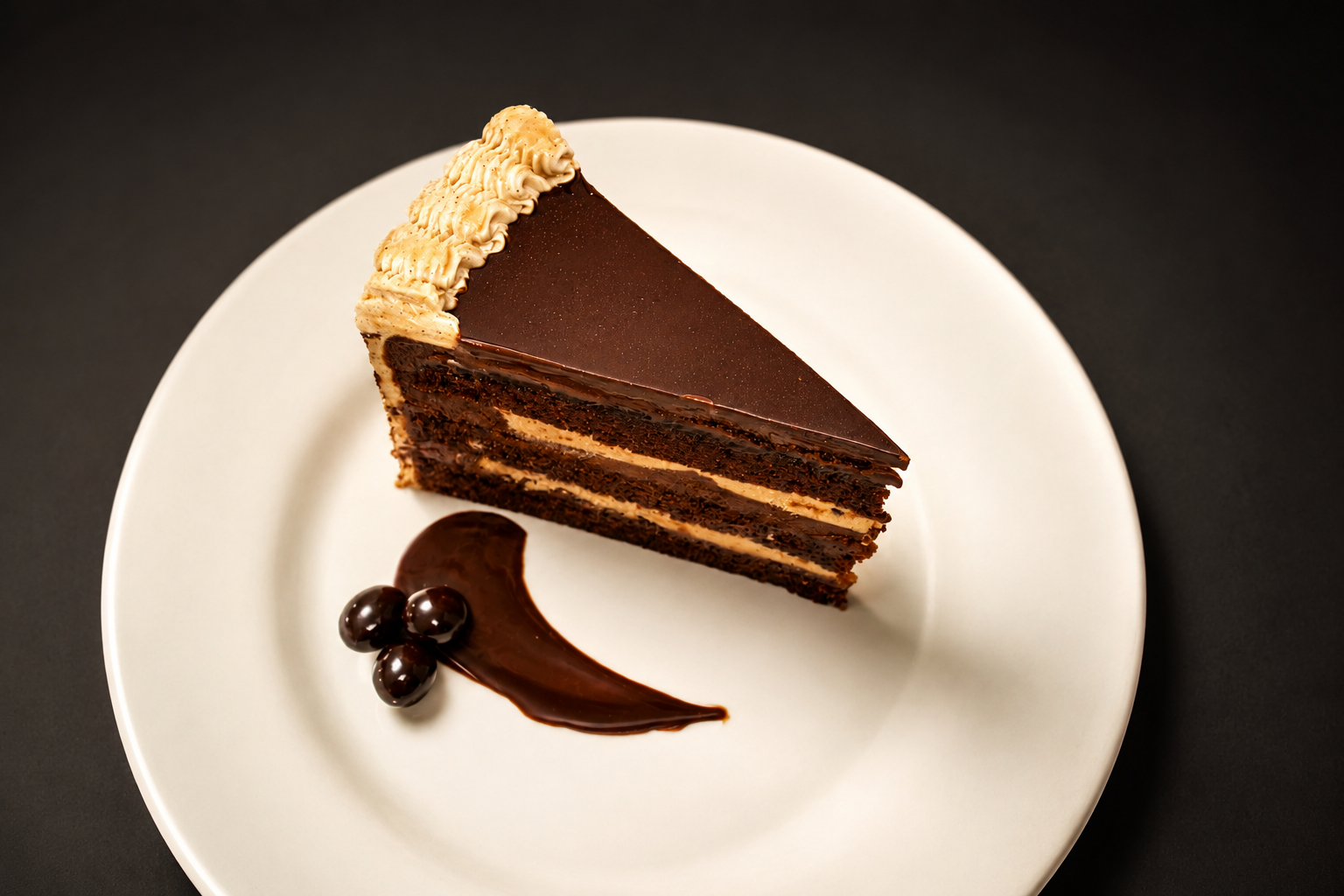 Mocha Dream Cloud cake slice